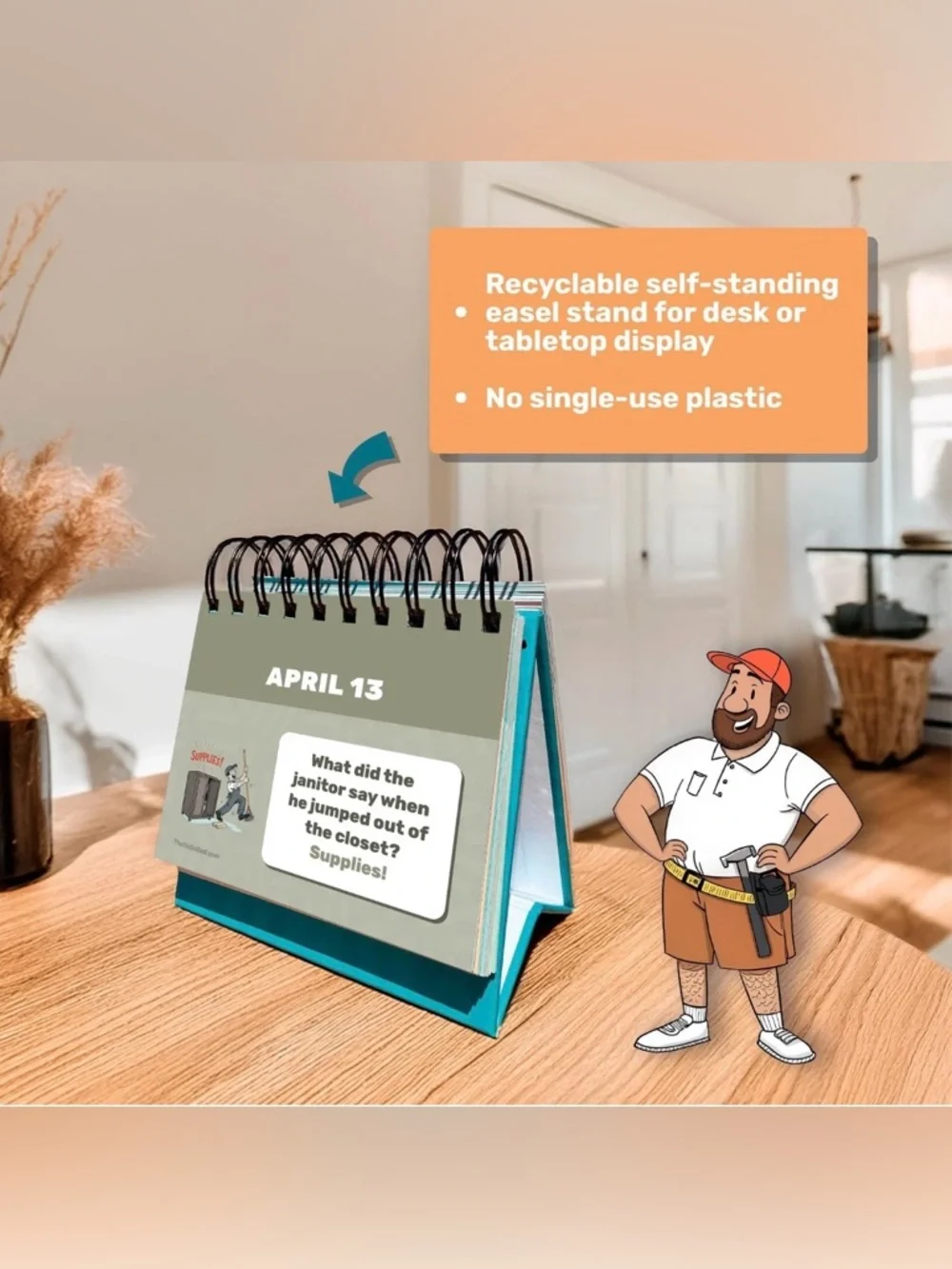 Dad Joke Calendar | 365 Funny Jokes Perpetual Desk Calendar Gift
